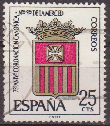 España 1963 1521 Sello º Coronación Ntra. Sra. De la Merced Escudo de la Orden Timbre Espagne Spain Spagna Espana Spanje Spanien 